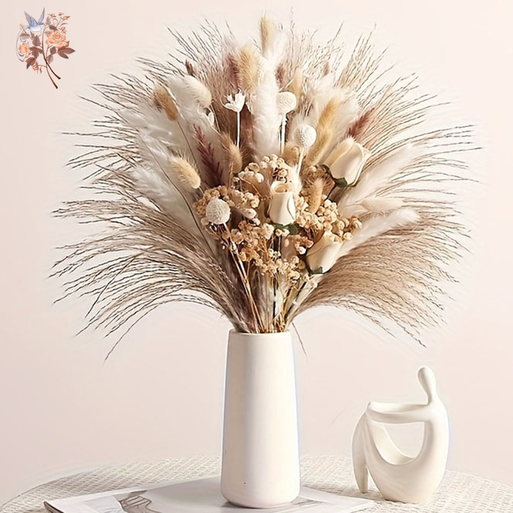 Dried Flower Bouquet - 80 Piezas de Flores Secas Artificiales