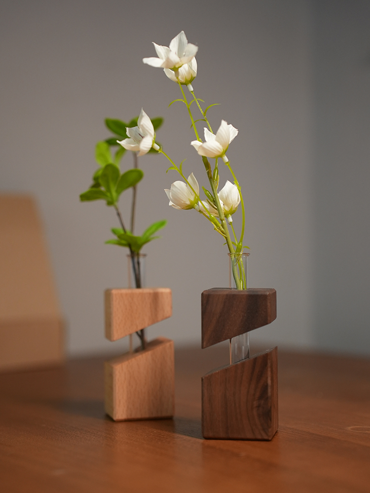 Glass Vase Nordic - Jarrón de Vidrio Geométrico de Estilo