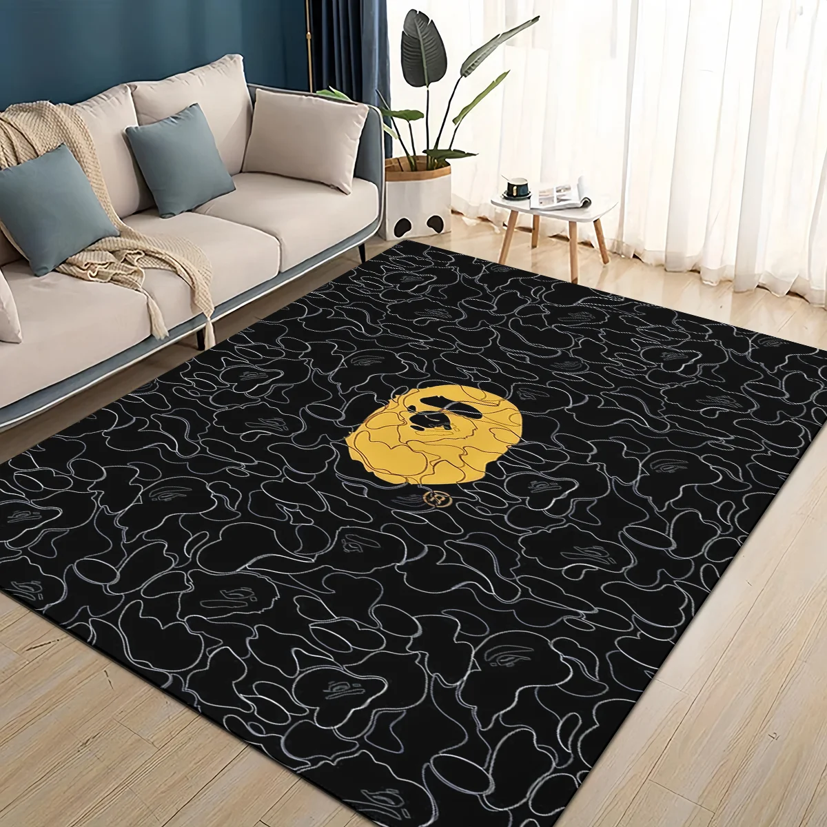 Home Decor Online Free - Alfombra de Dibujos Animados B-BAPE Estilo