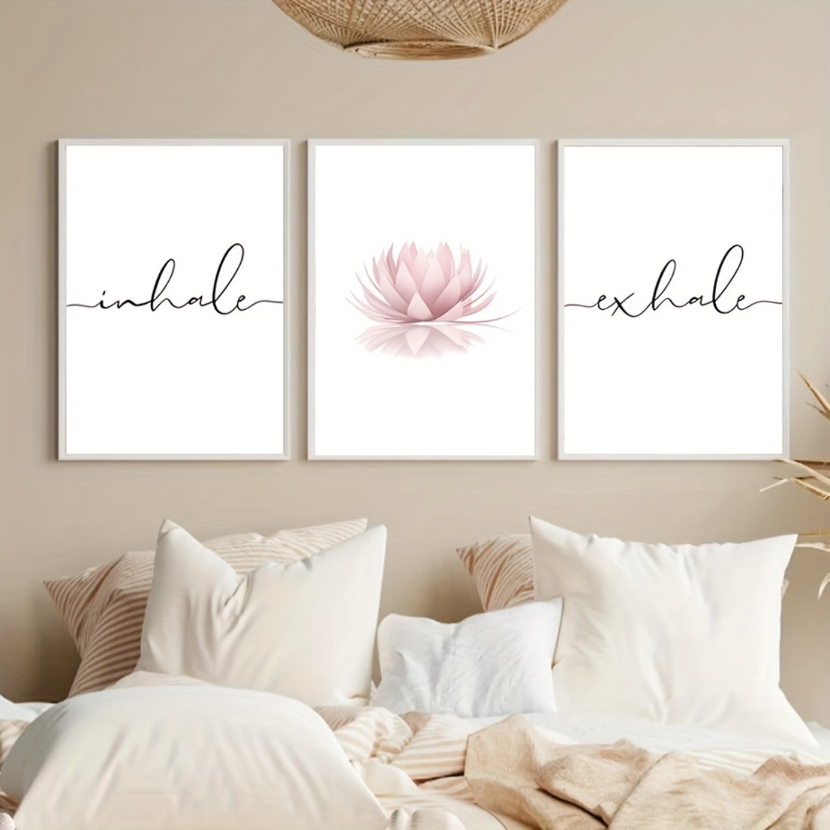 Home Decor Yoga - Juego de 3 Pósters de Lienzo
