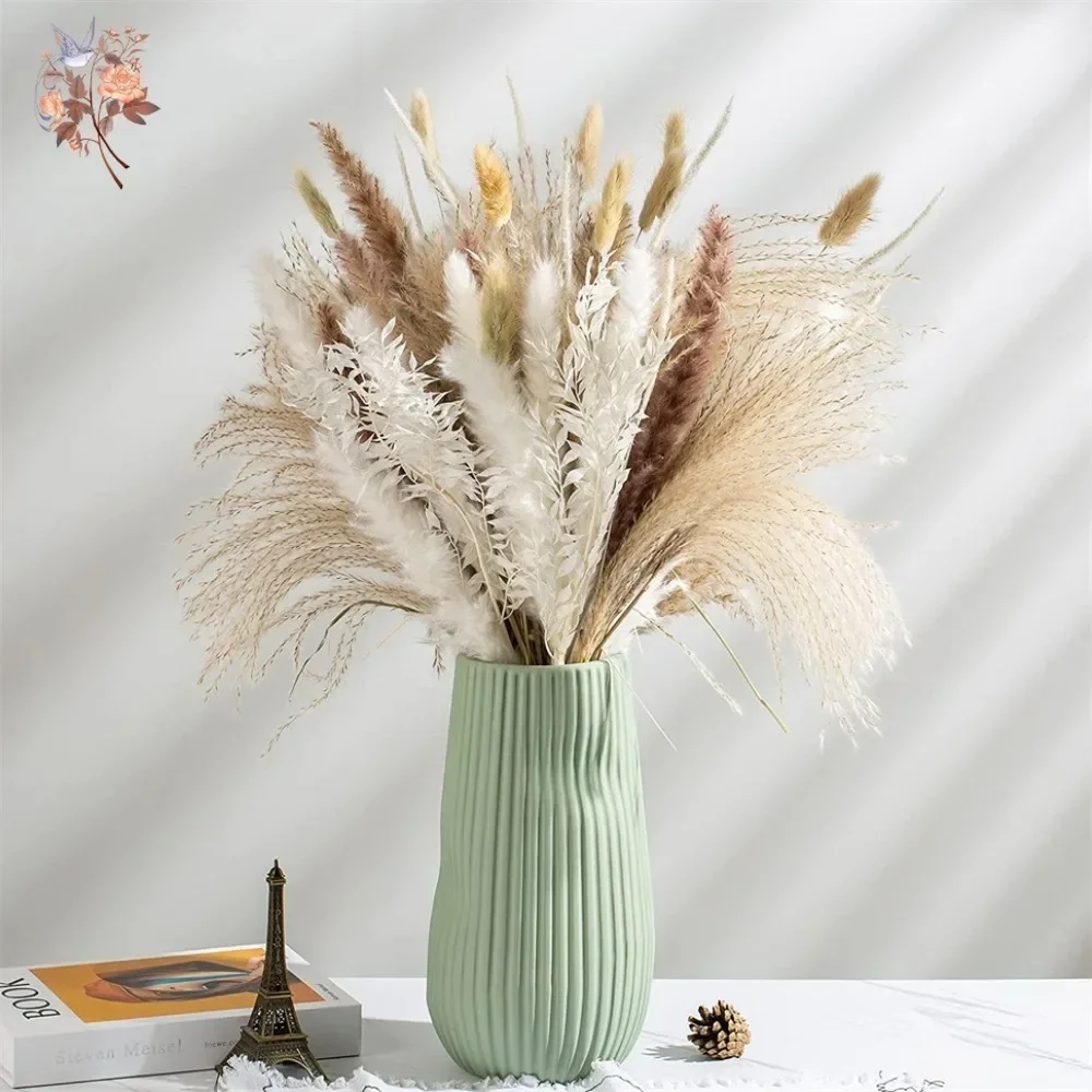 Dried Flower Bouquet - 88 Piezas de Hierba de Pampas