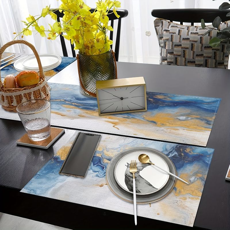 Linen Table Runner - Juego de Manteles Individuales y Camino