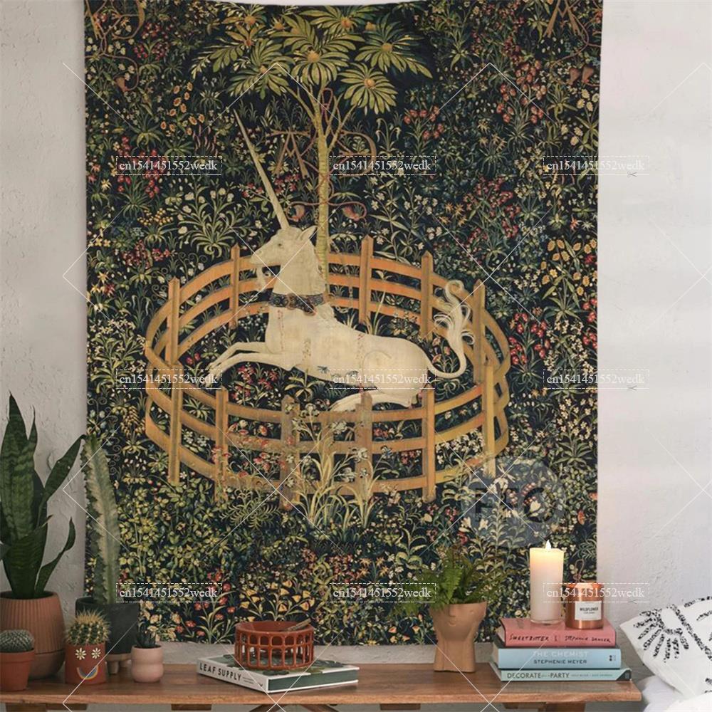 Home Decor Yoga - Tapiz de pared de Unicornio en