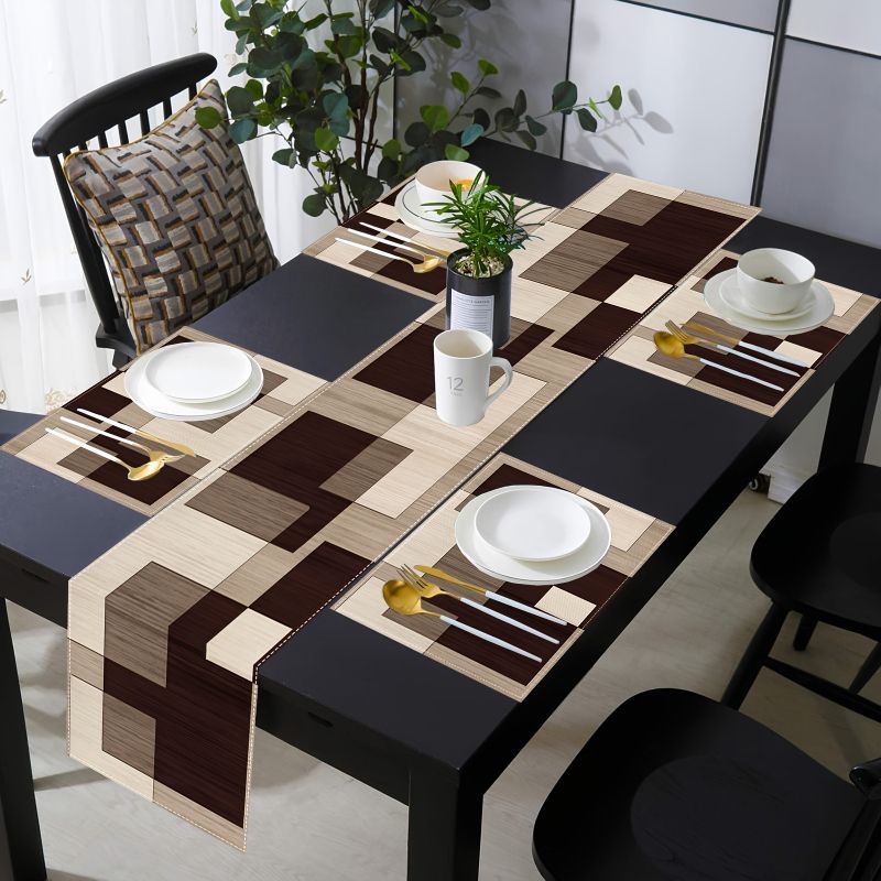 Linen Table Runner - Juego de Manteles Individuales y Camino