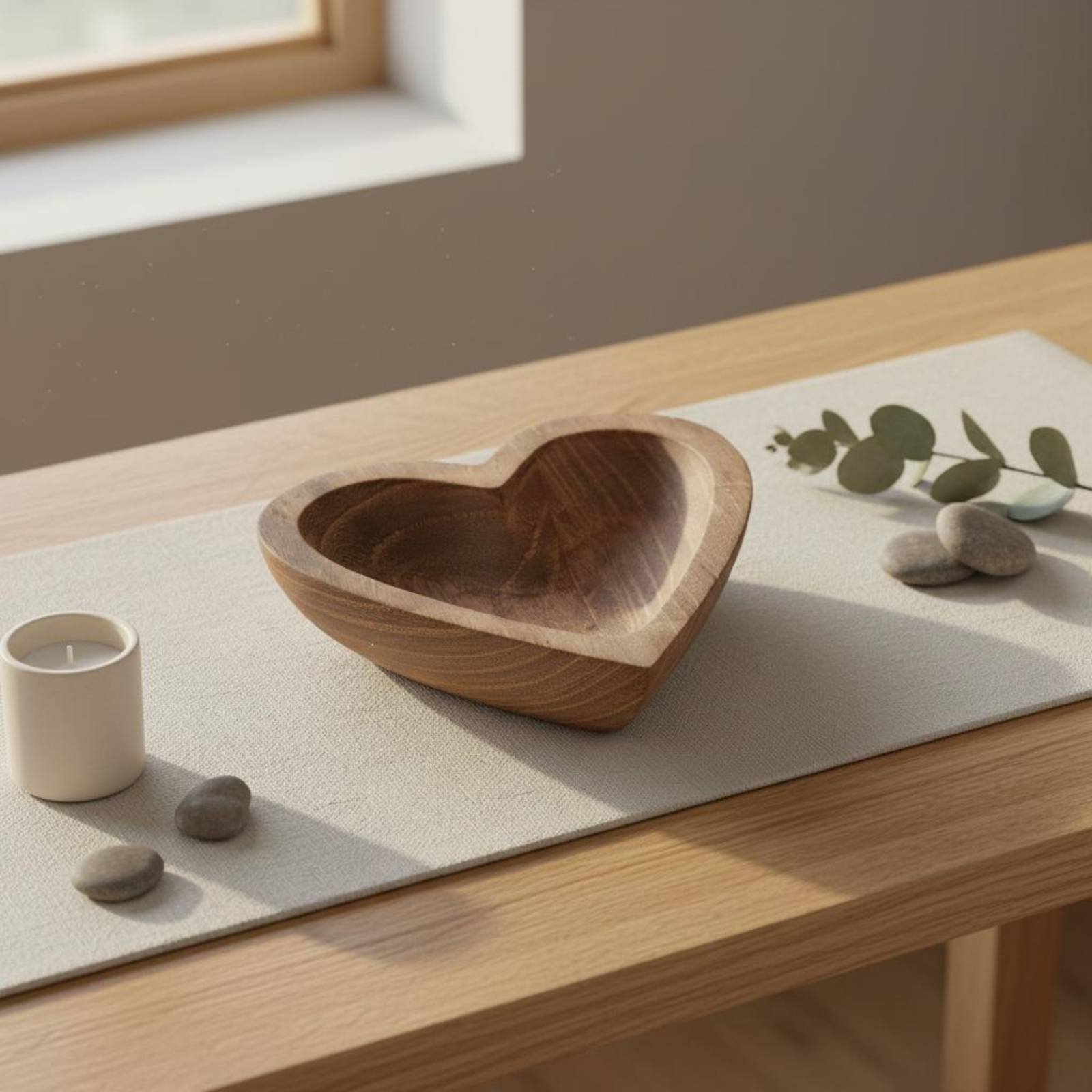 Home Decor Handmade - Cuenco de madera en forma de