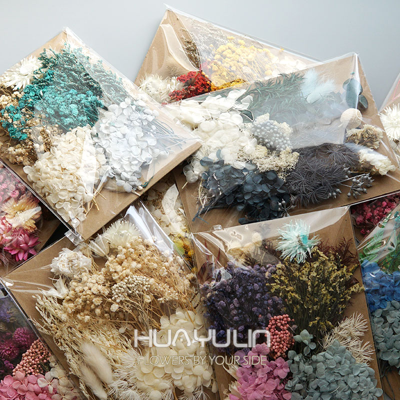 Dried Flower Bouquet - 1 paquete de plantas artificiales, flores