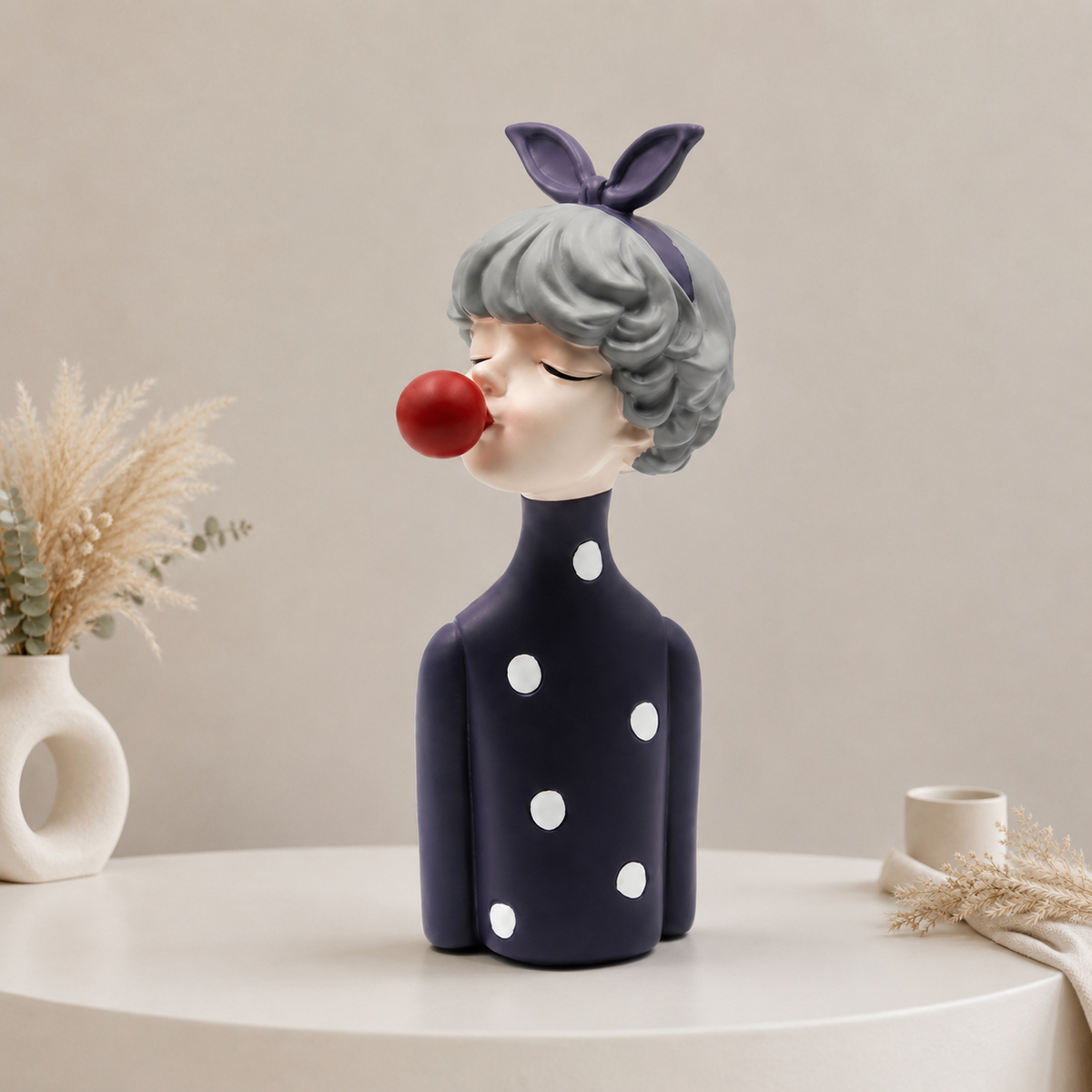 Vanity Home Decor - Figura de Resina de Chica con