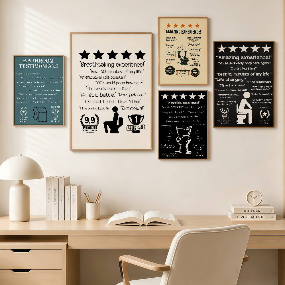 Review Home Decor - Divertido póster de pared con testimonios