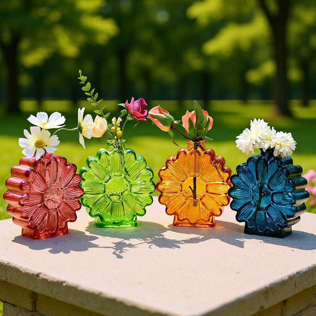 Glass Vase Nordic - Jarrón de Vidrio Simple para Arreglos