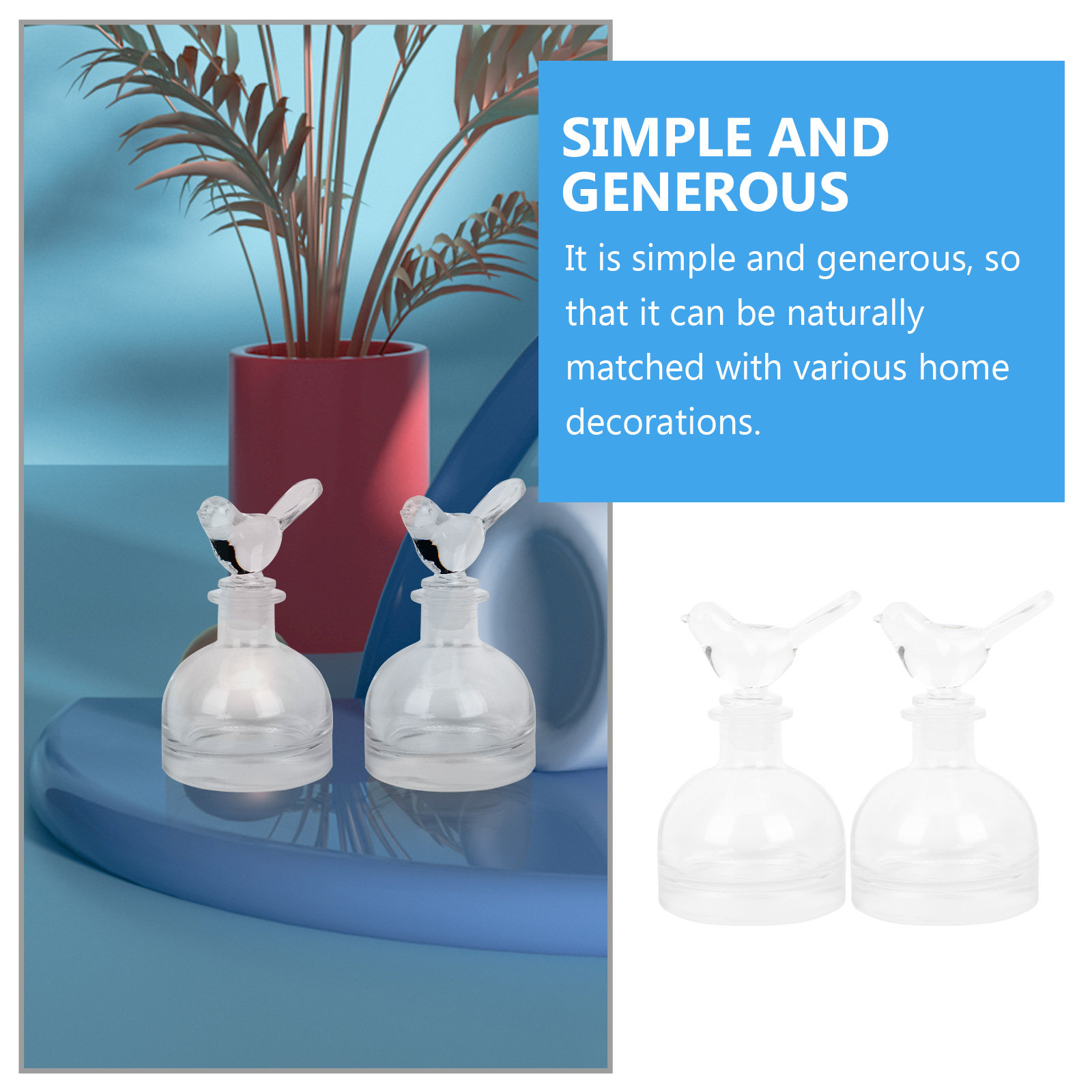 2 botellas de vidrio para perf - Home Decor Glass reseña y precio