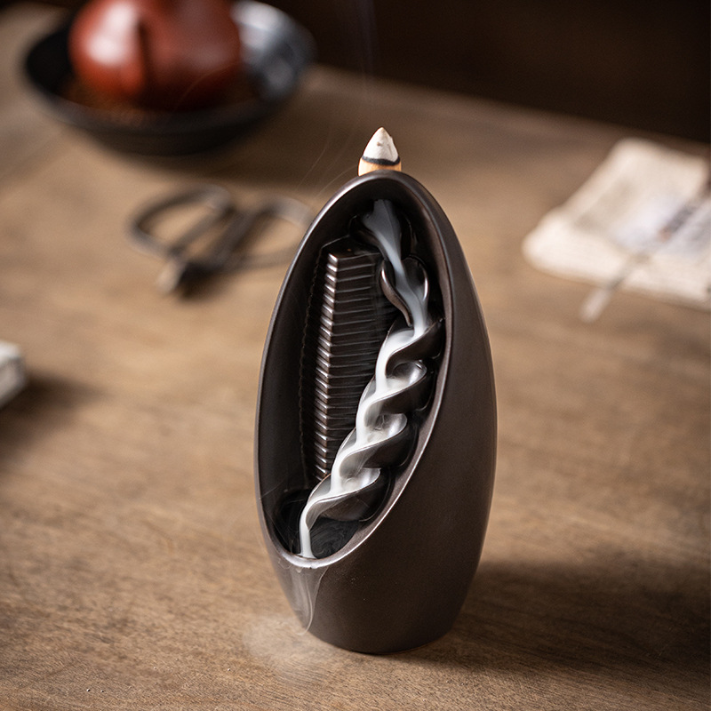 Quemador de incienso de cascad - Home Decor From Clay reseña y precio