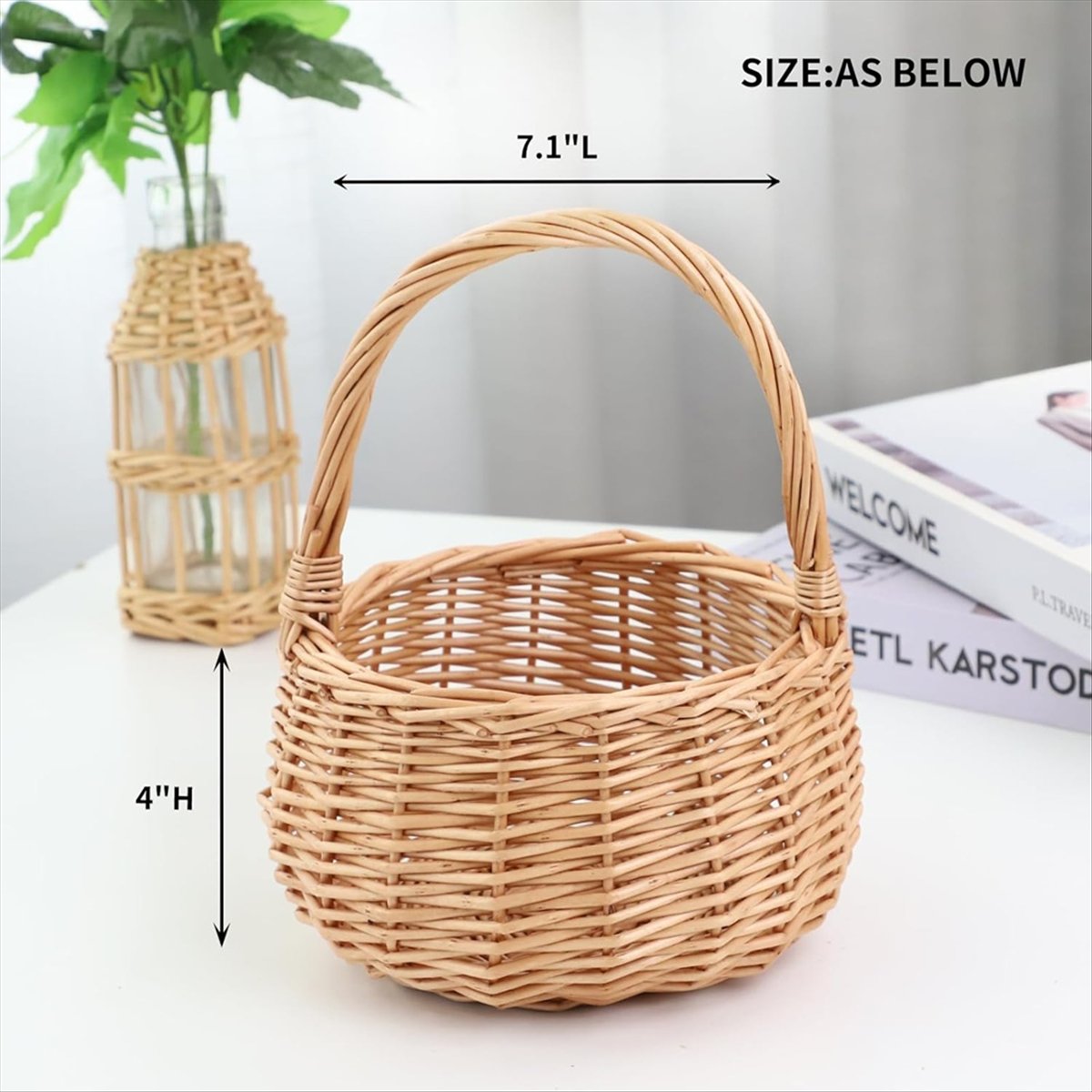 Cesta de mimbre para pícnic co - Home Decor Garden reseña y precio