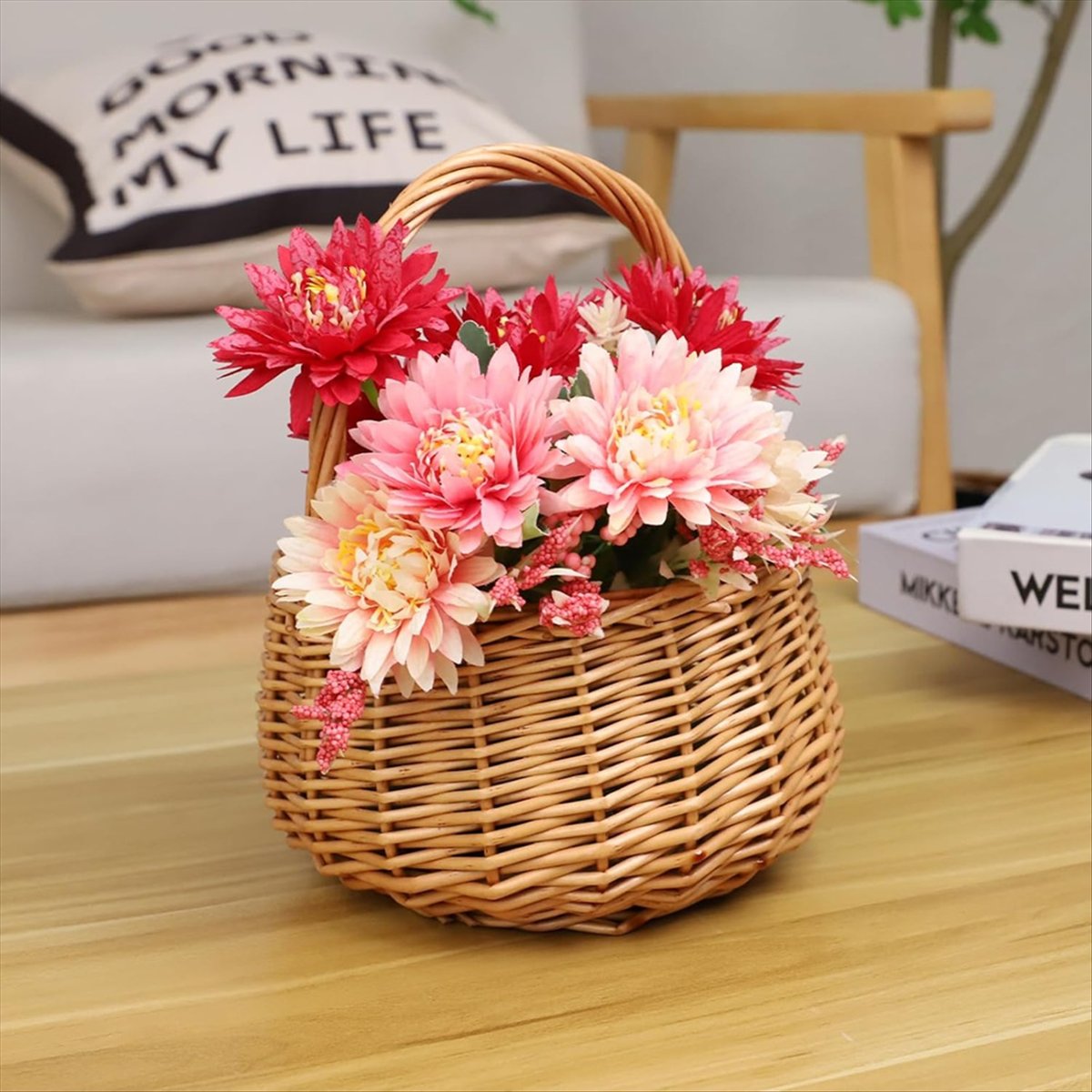 Cesta de mimbre para pícnic co - Home Decor Garden reseña y precio