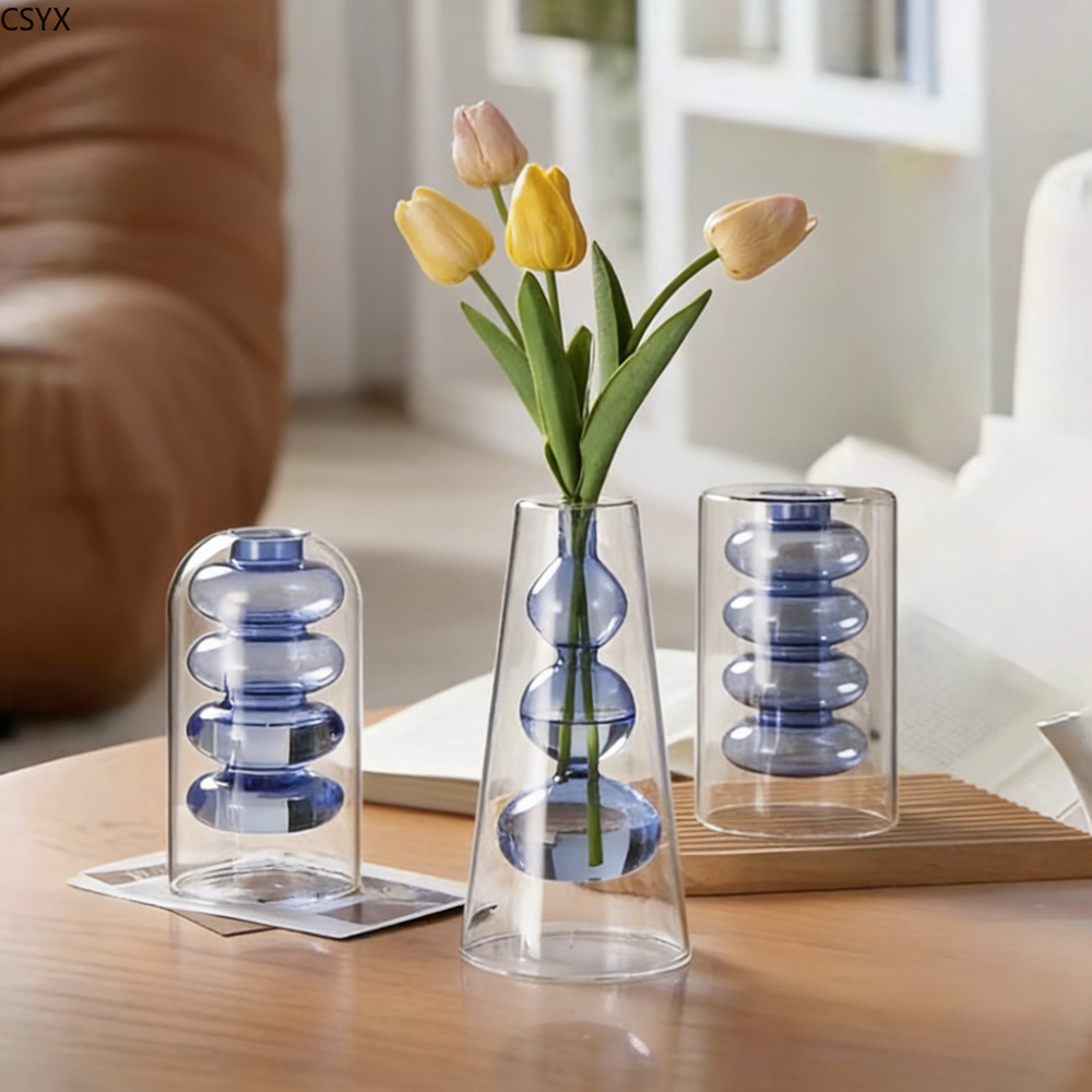 Jarrón de Vidrio de Doble Capa - Glass Vase Nordic reseña y precio