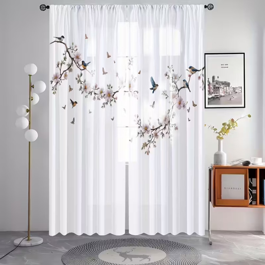 2 Cortinas Transparentes con E - Home Decor Wall Panels reseña y precio