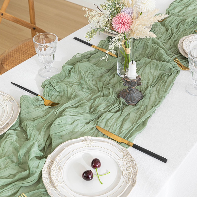 Camino de Mesa de Gasa Boho, C - Linen Table Runner reseña y precio