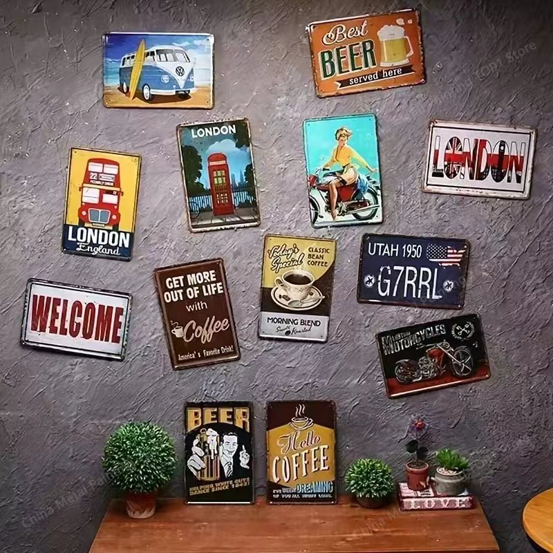 Letreros de Metal, placas de M - Home Decor Luxury reseña y precio