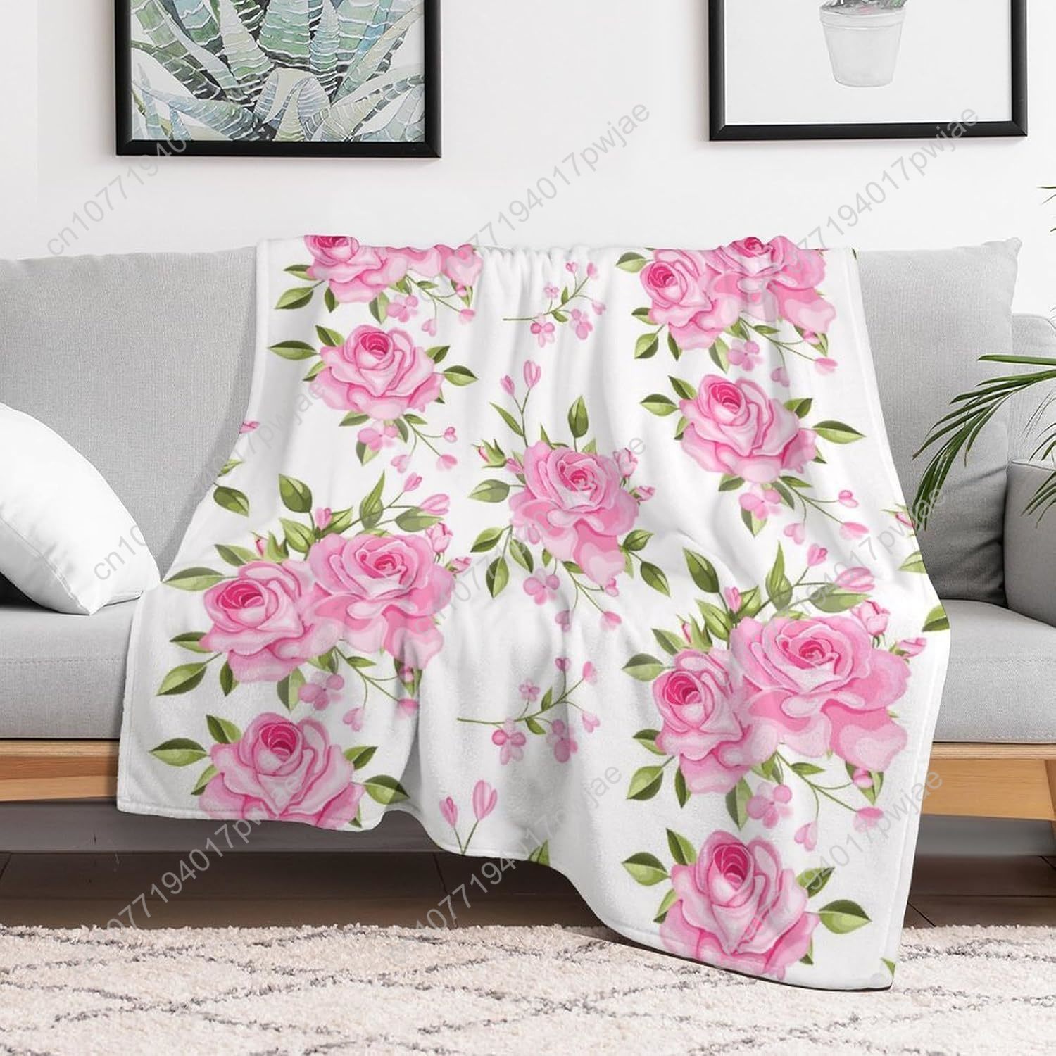 Manta de flores rosas, decorac - Home Decor Luxury reseña y precio