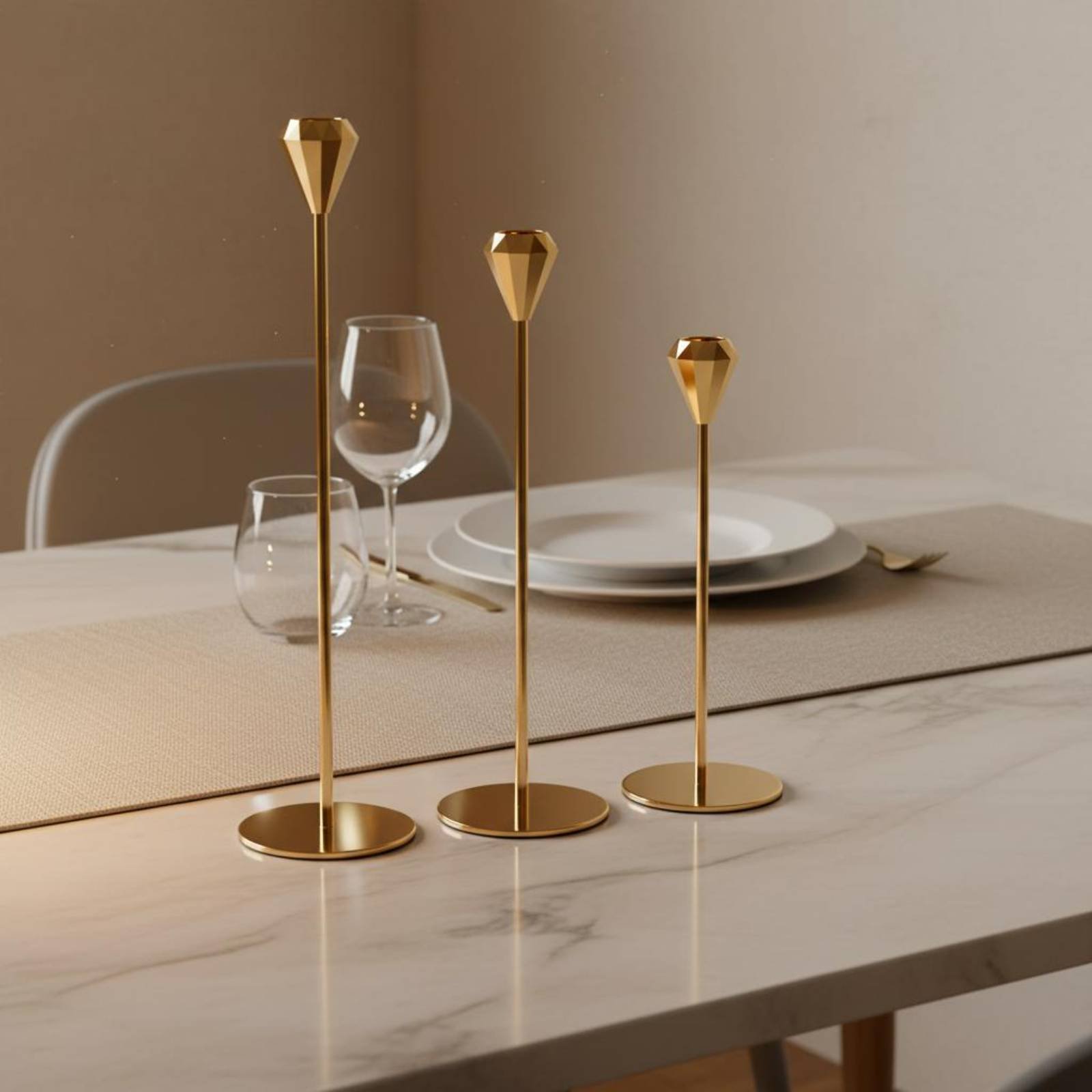 Juego de 3 Candelabros de Cris - Home Decor Luxury reseña y precio