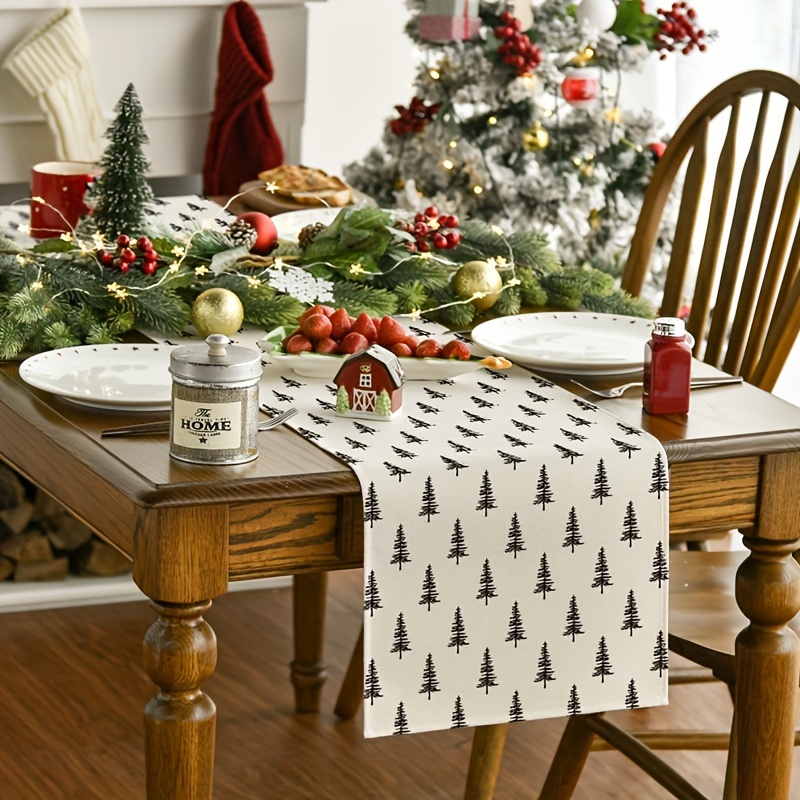 Camino de mesa de árbol de Nav - Linen Table Runner reseña y precio
