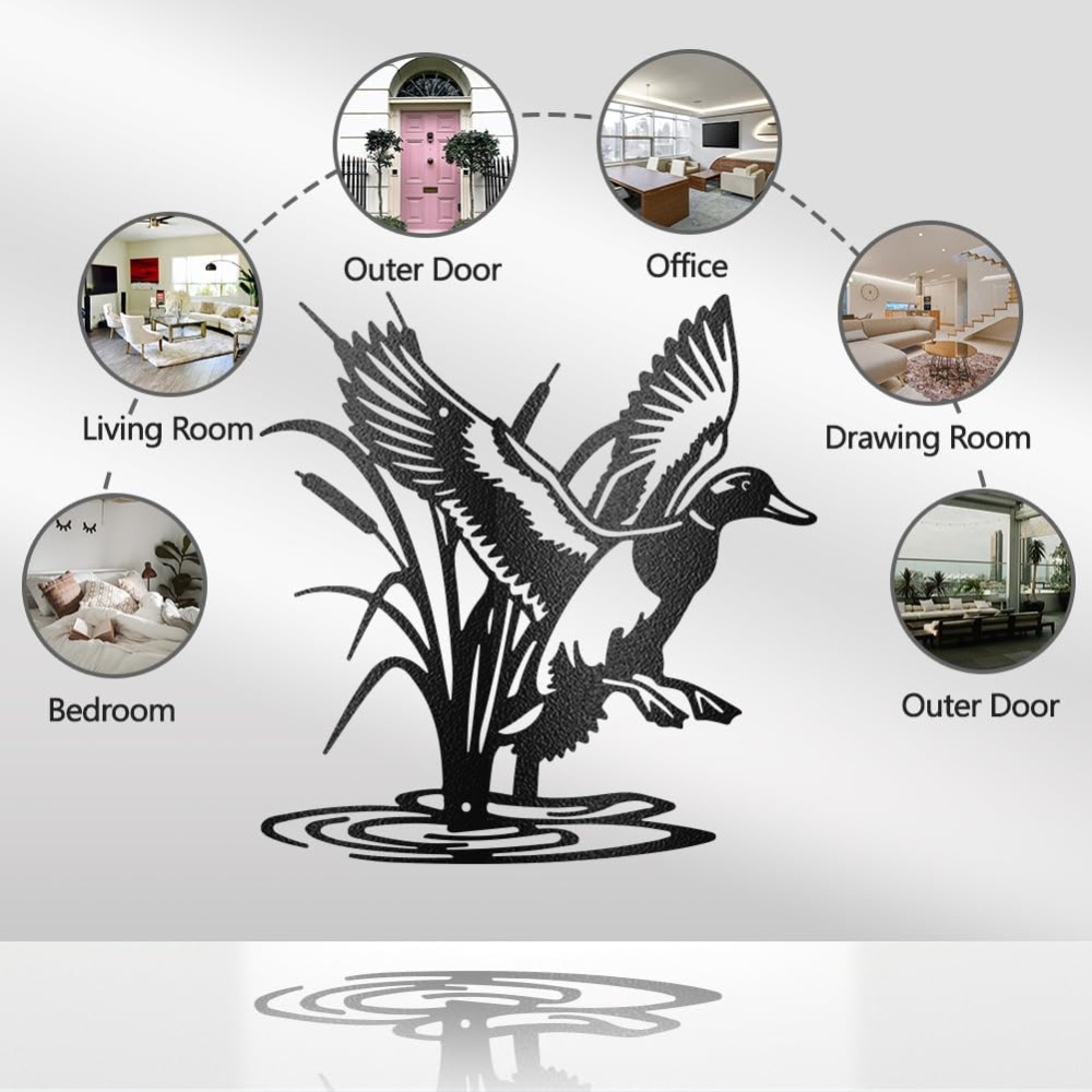 CIFBUY Arte de Pared de Metal  - Home Decor Duck reseña y precio