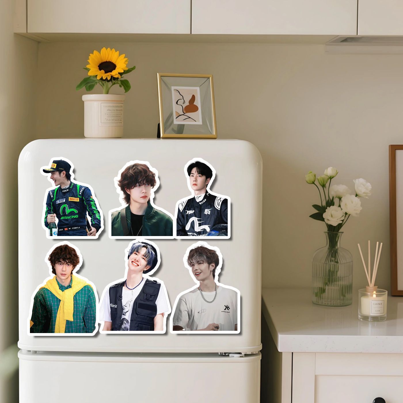 Wang Yibo-pegatina para refrig - Home Decor Sticker reseña y precio