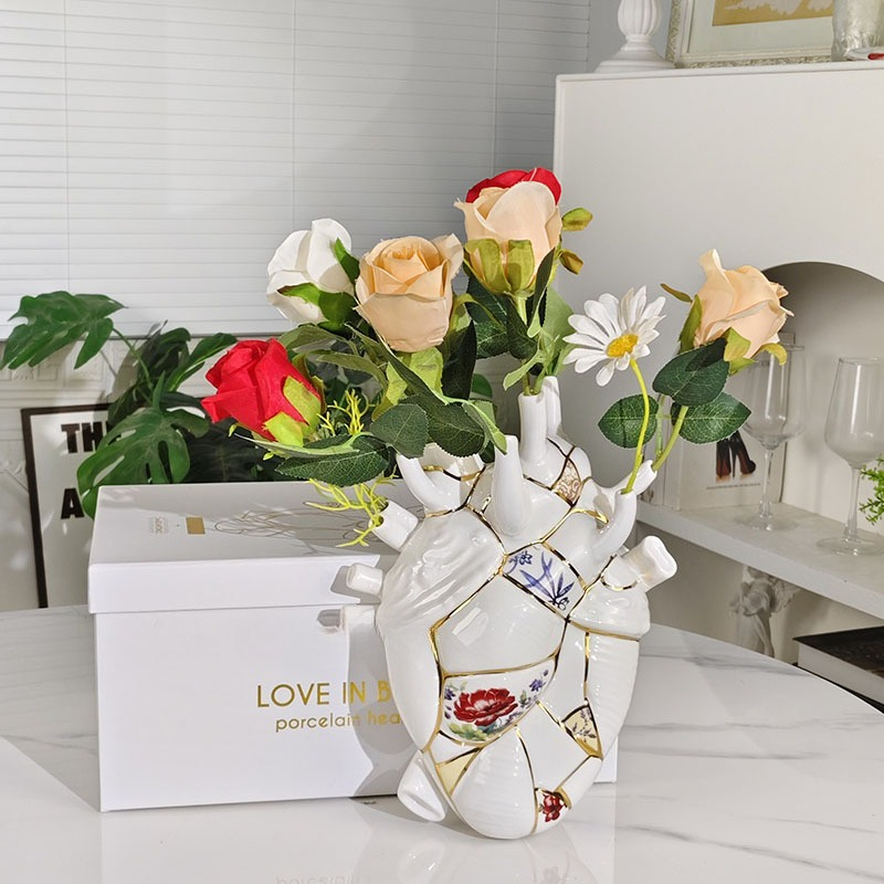 Jarrón con forma de corazón pa - Home Decor Luxury reseña y precio