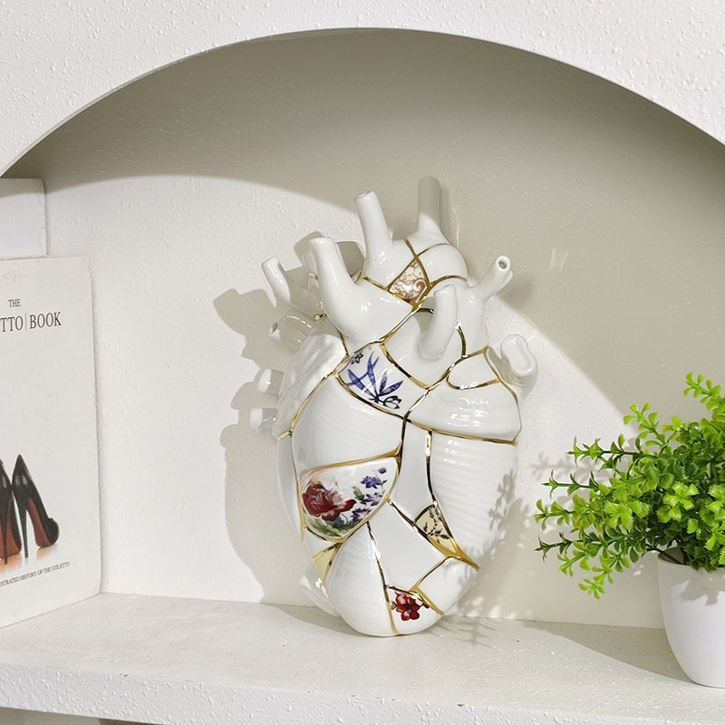 Jarrón con forma de corazón pa - Home Decor Luxury reseña y precio