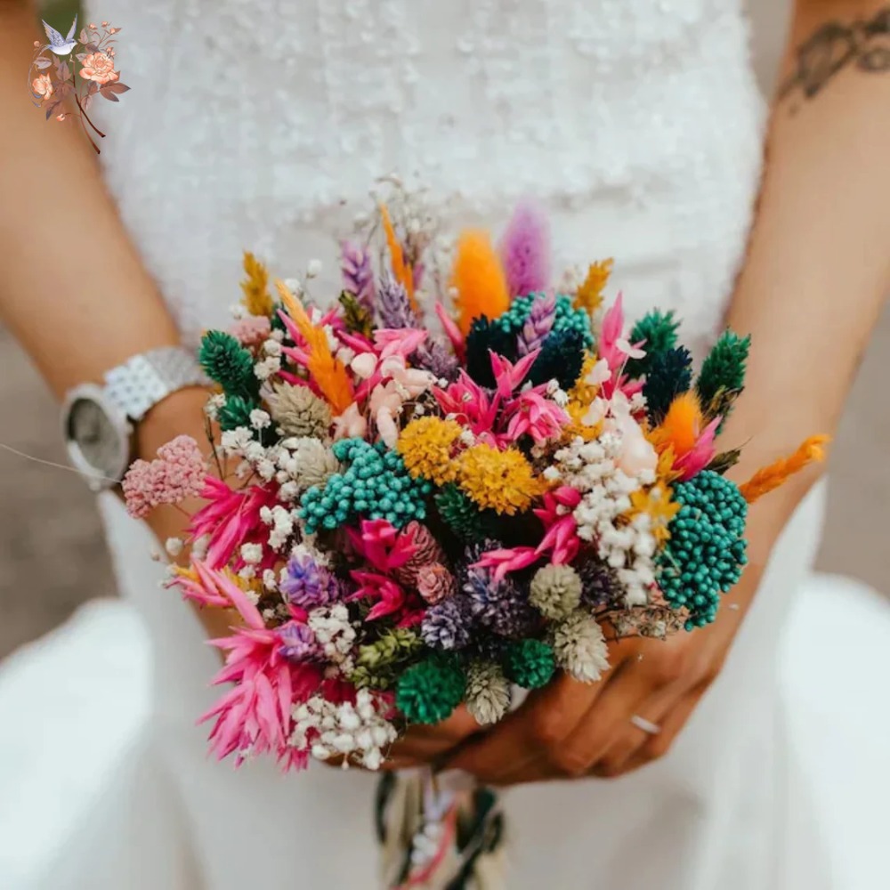 Ramo de boda de flores secas c - Dried Flower Bouquet reseña y precio