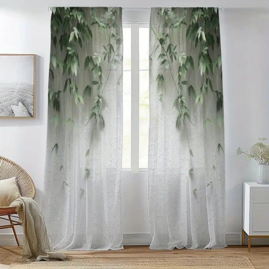 2 Cortinas Transparentes con E - Home Decor Wall Panels reseña y precio