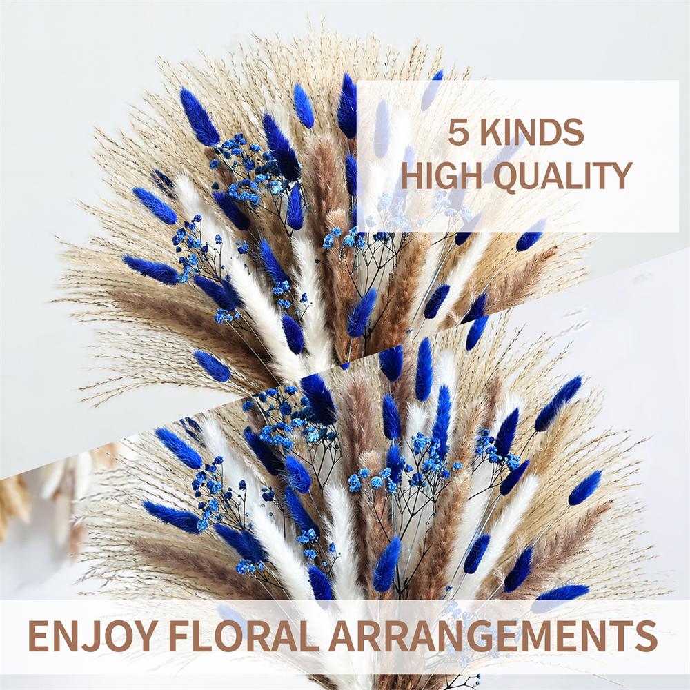 70 Uds. De Pampas azules, flor - Dried Flower Bouquet reseña y precio