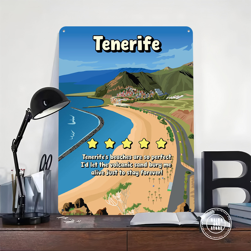 Tenerife - Divertido póster de - Review Home Decor reseña y precio