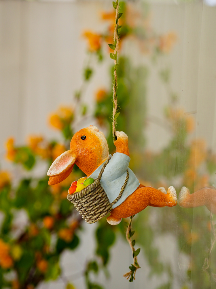 Estatua de conejo de resina pa - Home Decor Duck reseña y precio