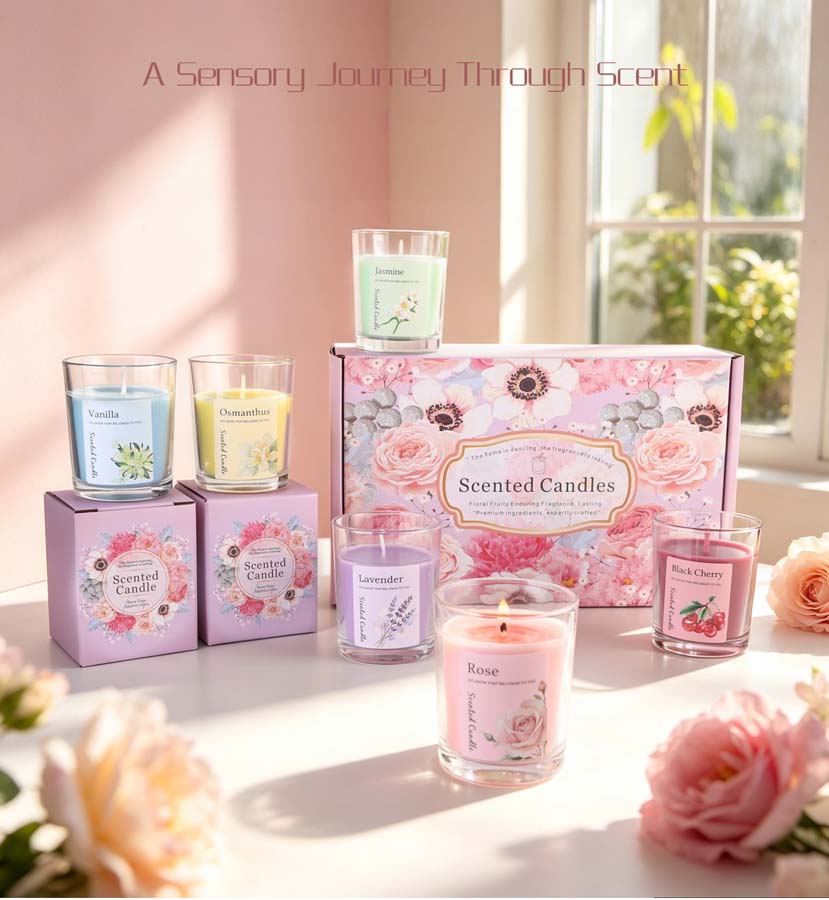 Set de Regalo de Velas Aromáti - Home Decor Glass reseña y precio