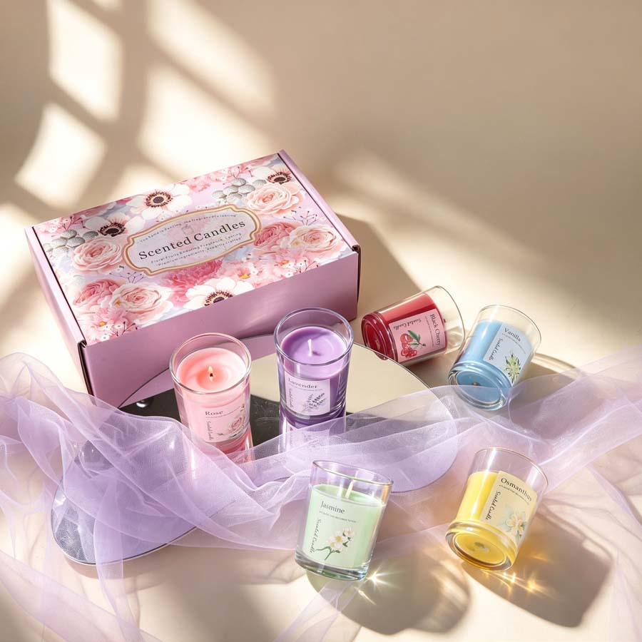 Set de Regalo de Velas Aromáti - Home Decor Glass reseña y precio