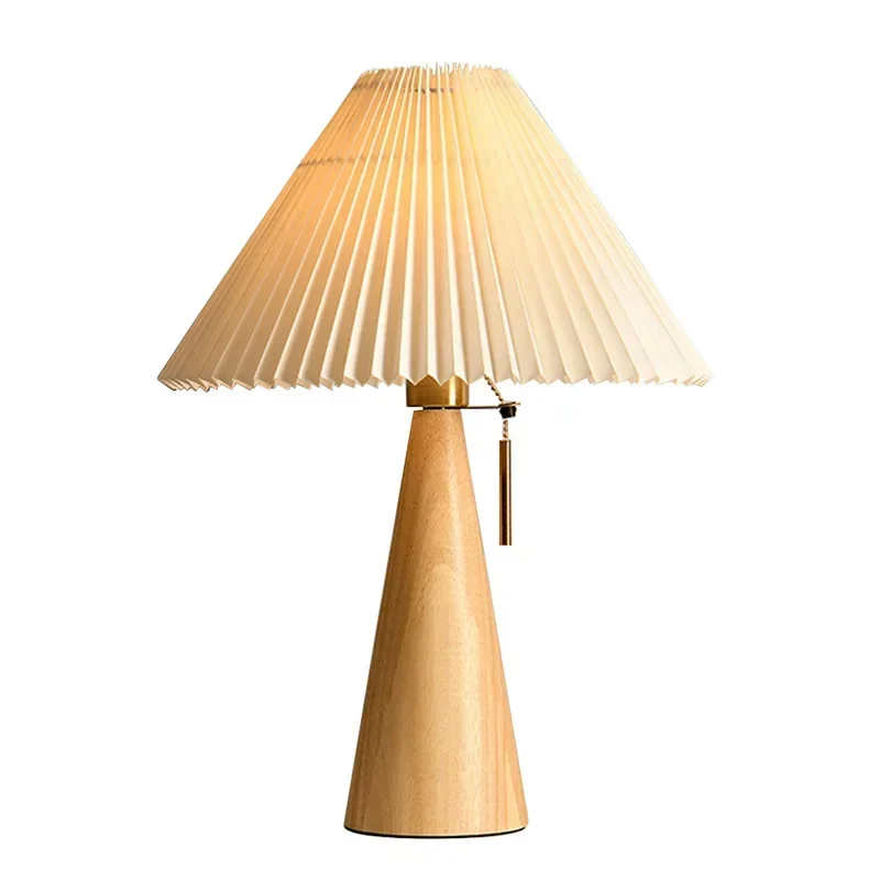 Lámpara de mesa plisada retro, - Home Decor Retro reseña y precio